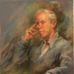 R66 Pastel – older man ponders – 19.5w x27.5h