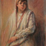 R142 – Young lad in a white robe – 24w x30h – 43oz
