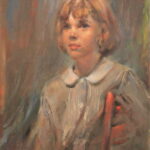 R149 – Young girl setting in a chair – 20w x24h – 26oz