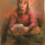 R101 – Young lady reading literature – 22w x26h – 400