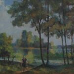 EN10 – Maumee river Otsego park with Vardinique – 30w x24h – not signed